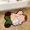 VIKAMA Fun Cartoon Character Area Rug Stylish Bedroom and Living Room Floor Mat Children's Room Game Room Rug Home Decoration