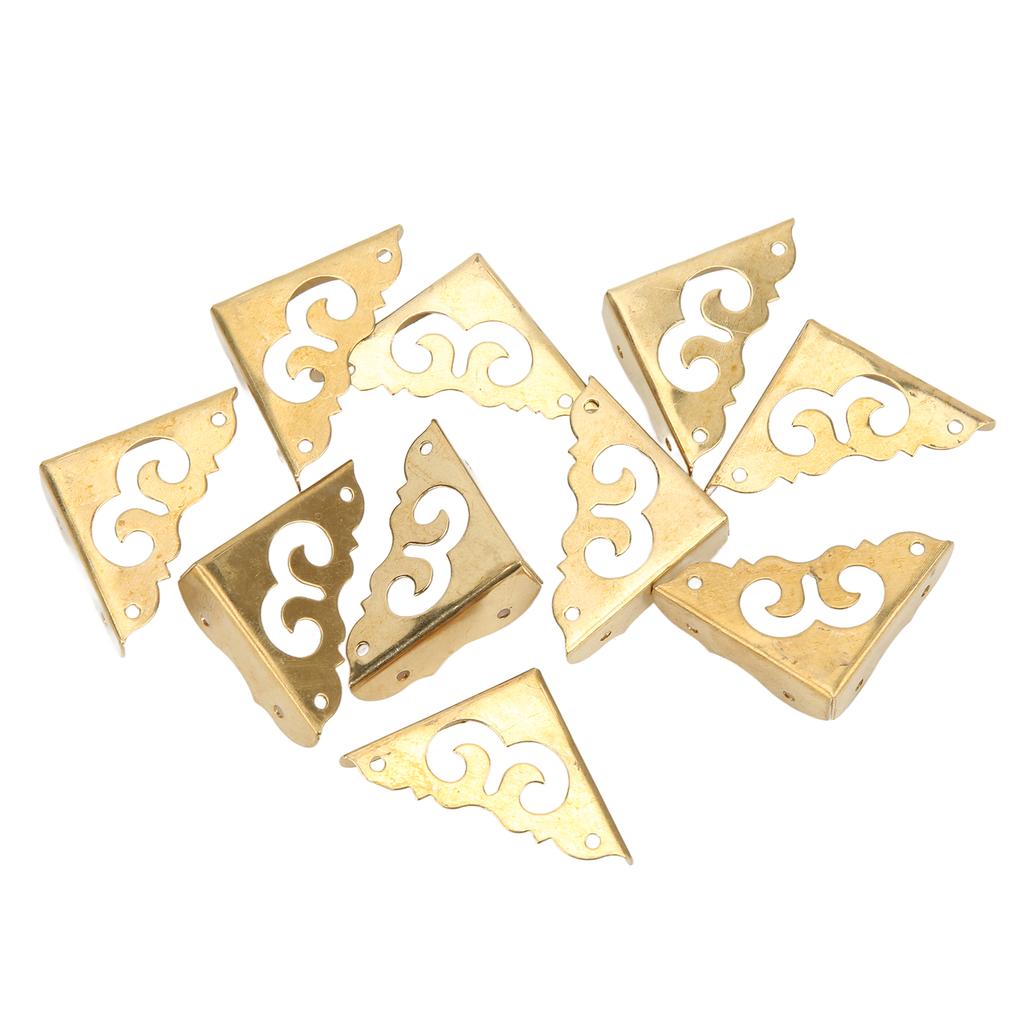 10 шт. металлический уголок-протектор винтажный дизайн элегантный стиль широкое применение прочный латунный уголок