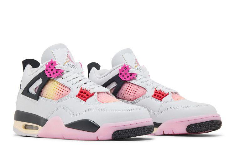 Мужские кроссовки Nike Jordan 4 Retro Comic Off White/Anthracite/Neutral Grey/Fire Pink/Light Arctic Pink/Muslin