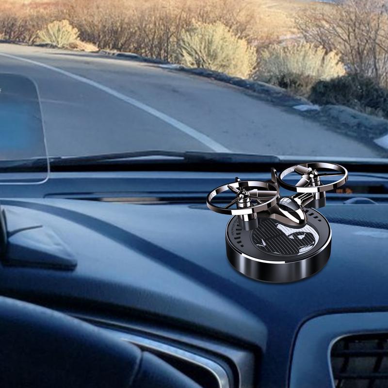 Car Interior Decoration Solar Powered Airplane Rotating Perfume Diffuser Decoration Car Airplane Rotating Air Freshener