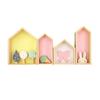 Wooden Creative Storage Rack Children'S Room Bedroom Wall Decoration Storage Rack Wall Shelf For Home Office Decorative Storage
