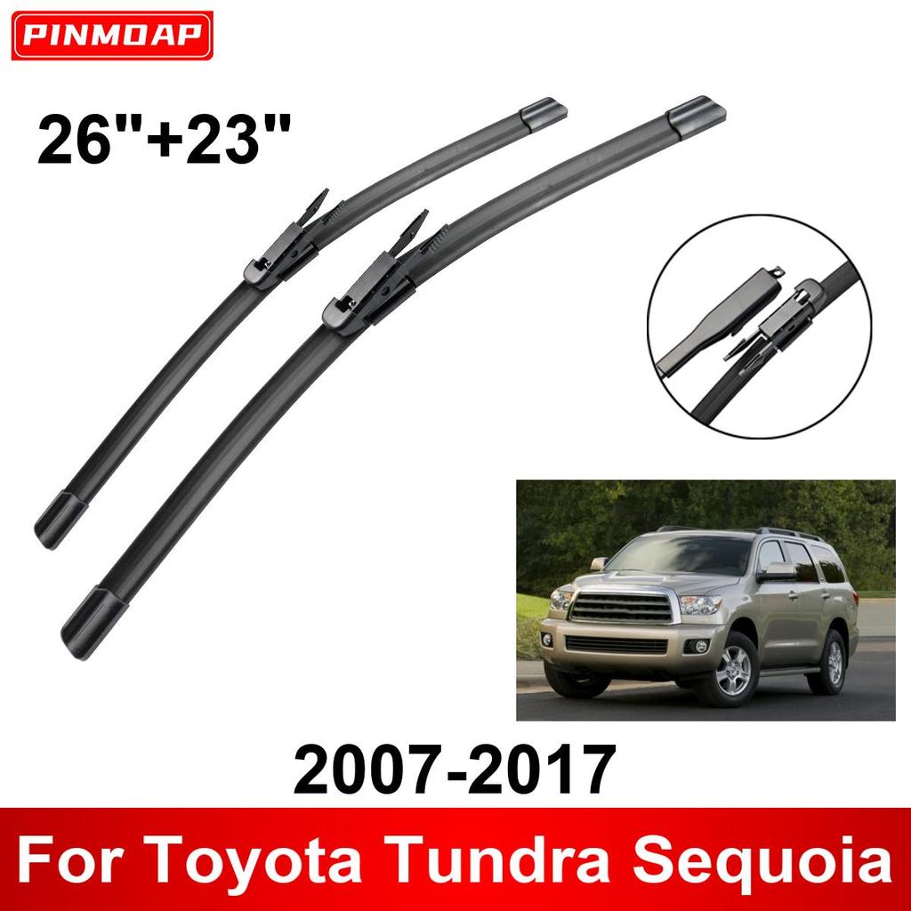 Car Wiper for Toyota Tundra Sequoia 2007-2017 26" + 23" Front Wiper Blades Brushes Cutter Accessories