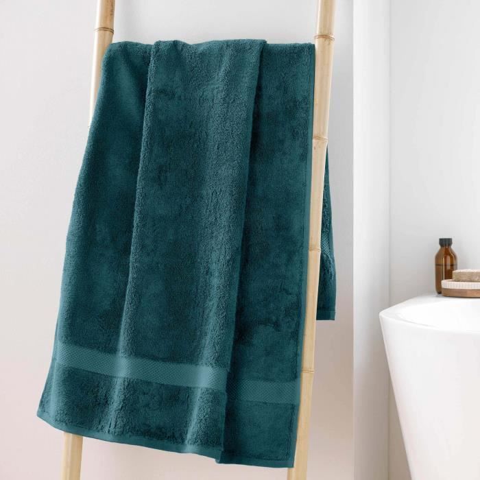 Serviette de douche - Elegante - 70 x 130 cm - 100% coton - 600 gr/cm² - Bleu