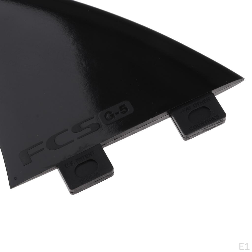 3 шт. / Набор Гибкий плавник для серфборда Совместим с G5 Surf Propeller Черный