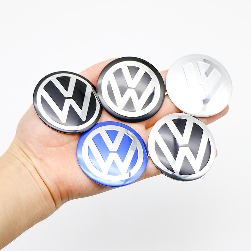 4PCS Car Wheel Center Hub Cap Logo Sticker Emblem Badge Cover For VW Volkswagen Polo Golf Passat Tiguan Jetta Touareg Magotan