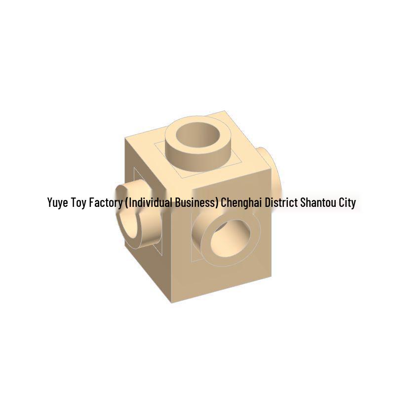 Compatible 4733 Universal 1x1 Brick with Four-Sided Hole - DIY Building Block Accessory