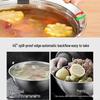 Food Grade 316 Stainless Steel Deep Round Bowl with Beveled Edge - Anti-overflow, Perfect for Soup and Rice
