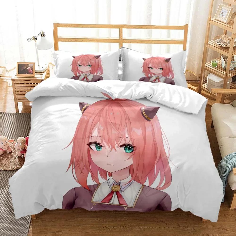 Милые мультяшные персонажи Мультяшное аниме Полный размер Настраиваемые мягкие и удобные комплекты постельного белья-одеяла