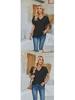 Spring/Summer Women's Lace V-Neck Ruffle Sleeve Loose T-Shirt