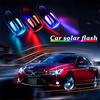 Solar Power Shark Fin Anti-rear-end Warning Lamp LED Decoration Strobe Lamp Gray