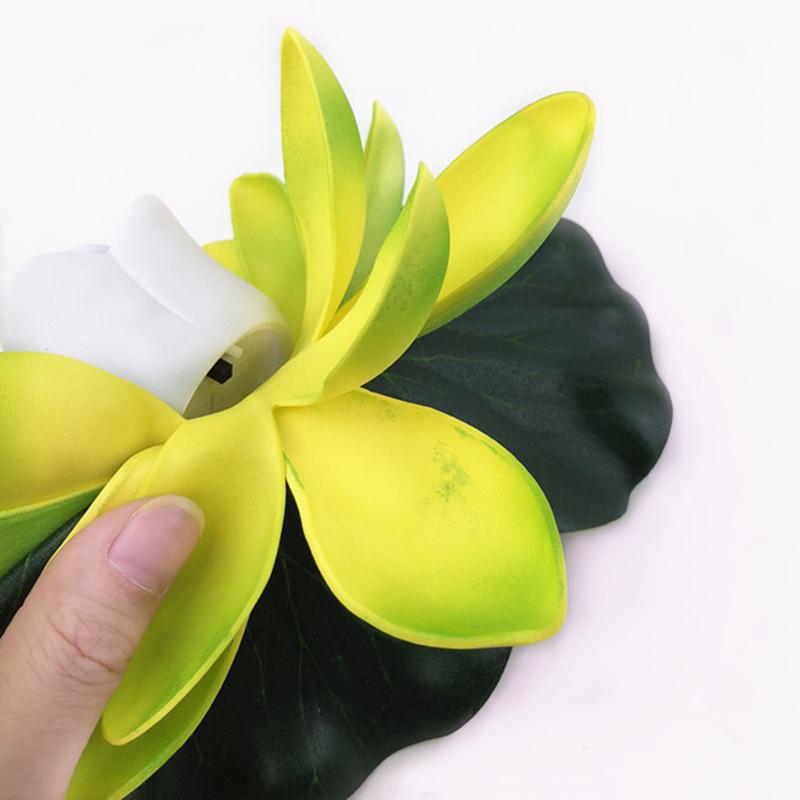 Светодиодный водонепроницаемый плавающий лотосный светильник на батарейках, искусственный цветок лилии, ночник для пруда, бассейна, сада, аквариума, декор для воды