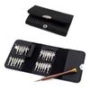 25-in-1 Multifunctional Screwdriver Set with Leather Case for Apple Devices and Home Repairs.