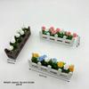 1:12 Scale Flower Fence Decor Lifelike Miniature Potted Plants Toys  Doll House Decor