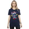 Disney Womens/Ladies Lilo And Stitch Christmas Lights Cotton Boyfriend T-Shirt