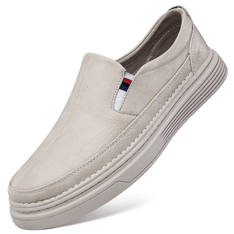 Брендовая мужская кожаная повседневная обувь высокого класса, износостойкие лоферы на толстой подошве, мужские туфли для вождения, большие размеры:37-47