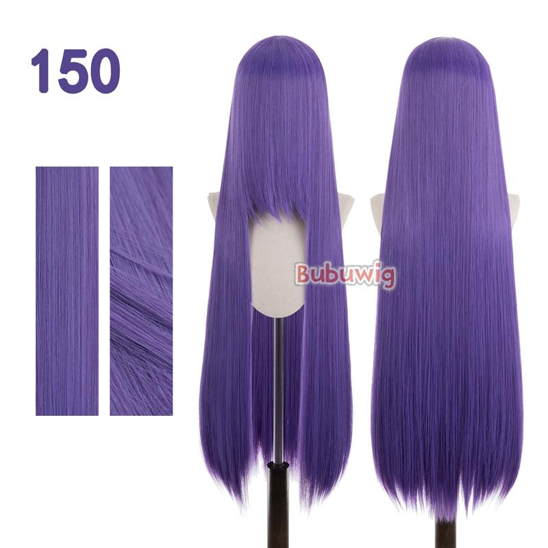 Синтетические парики Bubuwig, 100 см, длинные, прямые, однотонные, для косплея, более 100 цветов, розовый, оранжевый, блонд, зеленый, термостойкие