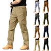 Men's Cargo Pants - Cotton Loose-Fit Comfortable Straight-Leg Multi-Pocket Trousers