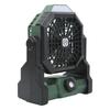 Outdoor Camping Fan ABS Stepless Lighting Portable 7800mah 5V Rechargeable Light for Traveling Black and Green