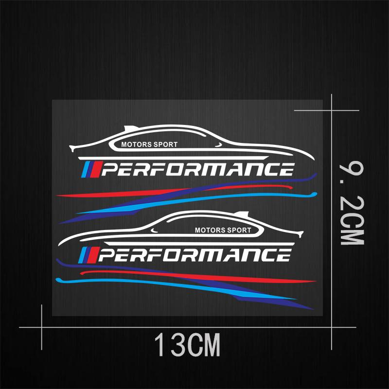 2pcs M Power Performance Car Rearview Mirror Sticker for BMW 1 3 4 5 7 Series F18 F10 F25 F30 F31 F34 GT X1 X3 X4 X5 X6 F15 F16
