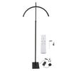 Half Moon Floor Lamp 20in Black 3300K‑6500K Half Moon Floor LED for Eyebrow Tattoo 110‑240V UK Plug