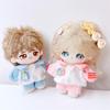 Plush Stuffed 10CM Doll Clothes Hoodies No Attributes Dolls Clothes Pink T-shirt Pants Set  Kids