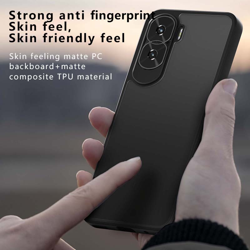 Для Honor X50 X50i матовый прозрачный противоударный чехол из ТПУ с защитой от отпечатков пальцев, устойчивый к падениям, не желтеющий, защитная задняя крышка