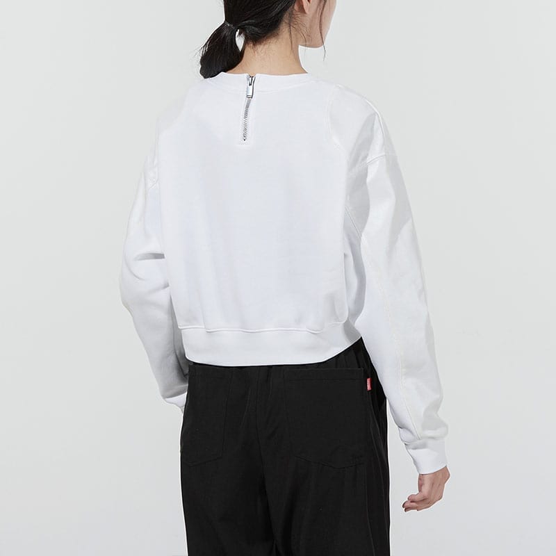 Nike Толстовки Женские Белые С Круглым Вырезом Утепленные Обычные DM7658-100