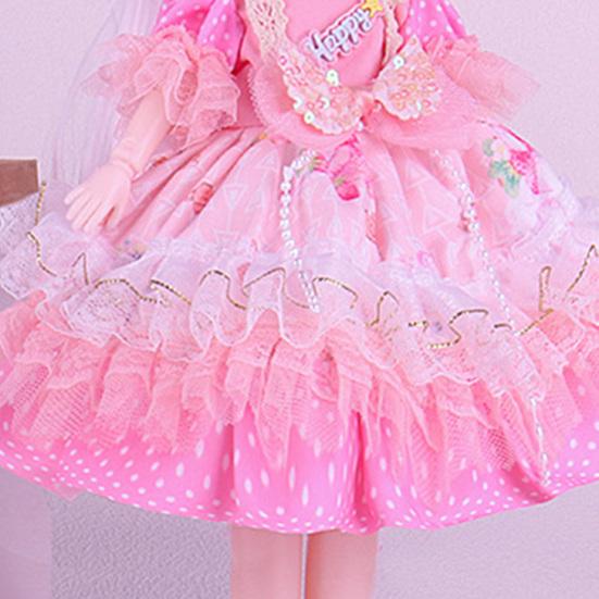 30CM 1/6 Ball Jointed Doll with Clothes Princess Lolita Dress BJD Doll Collectable Posable Action Figure Dress Up Doll Toy Girls Birthday Gift