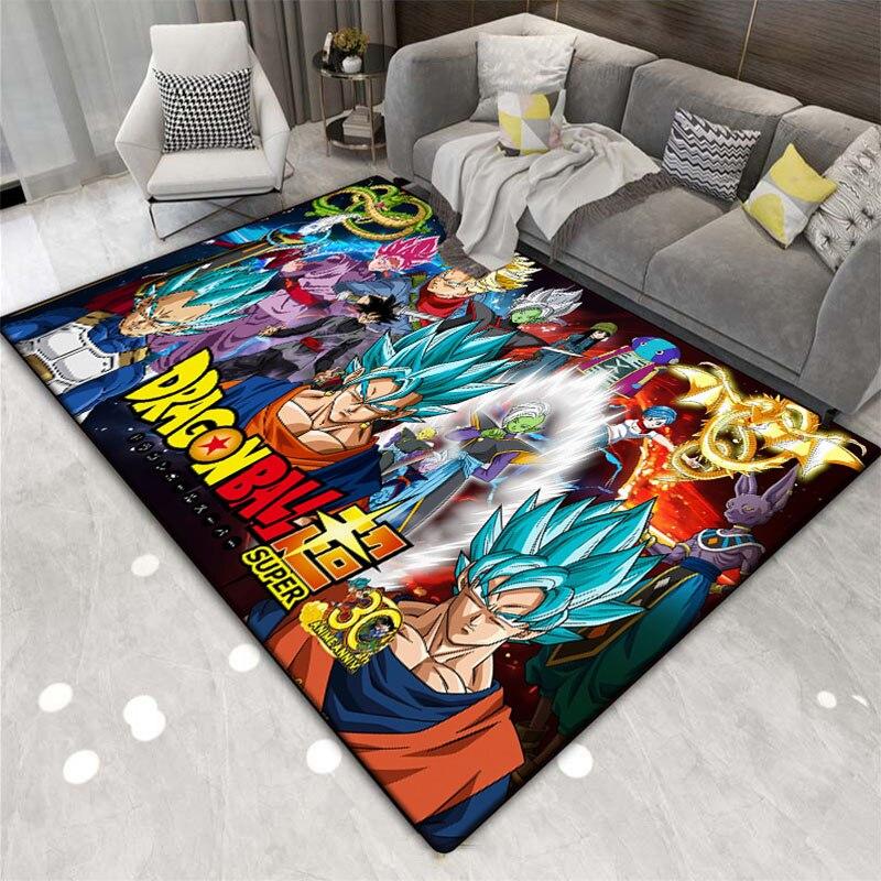 3D печать гостиная квадратный японский мультфильм DragonBall ковер игра ванная комната кухня коврик многофункциональный противоскользящий ковер.