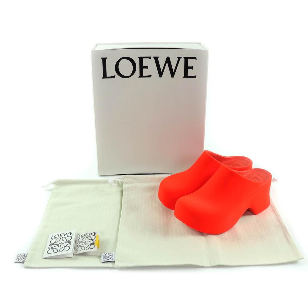 Pristine LOEWE Sandals Terraform Clogs Neon Orange Women 36 L814V29X15 Used