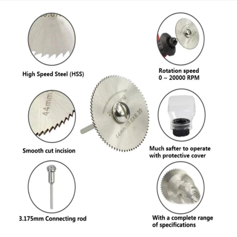 Long Shank Steel Saw Blades Short Shank HSS Saw Blade Rotary Tool Cutting Discs Power Tool Use