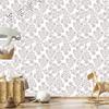 Light gray Flowers Wallpaper for Living Room and Bedroom 50x1000