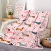 Cute Dachshund Pattern Blanket, Soft and Warm for All Seasons Decorative Throw or Gift  Camping Travel Blankets