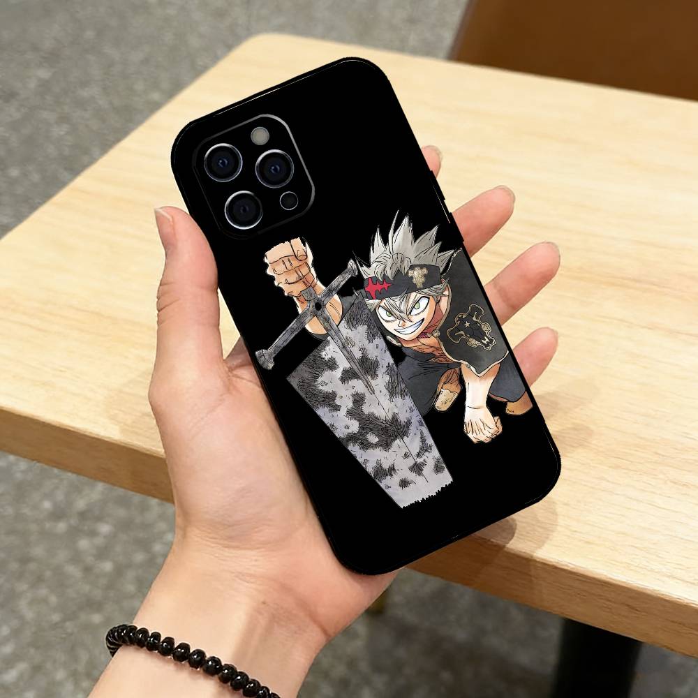 Anime Cool A-Asta Phone Case For iPhone 17,16,15,14,13,12,11 Plus,Pro Max,XS,Soft Silicone Black Cover