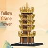 Challenging Yellow Crane Tower Micro Building Blocks - Educational Toy for Kids