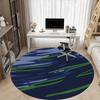 1pc Ocean Waves Office Round Rug, Non-slip, Soft and Durable Office Rug for Interior Decoration, Perfect for Office,Decoration yy260204093