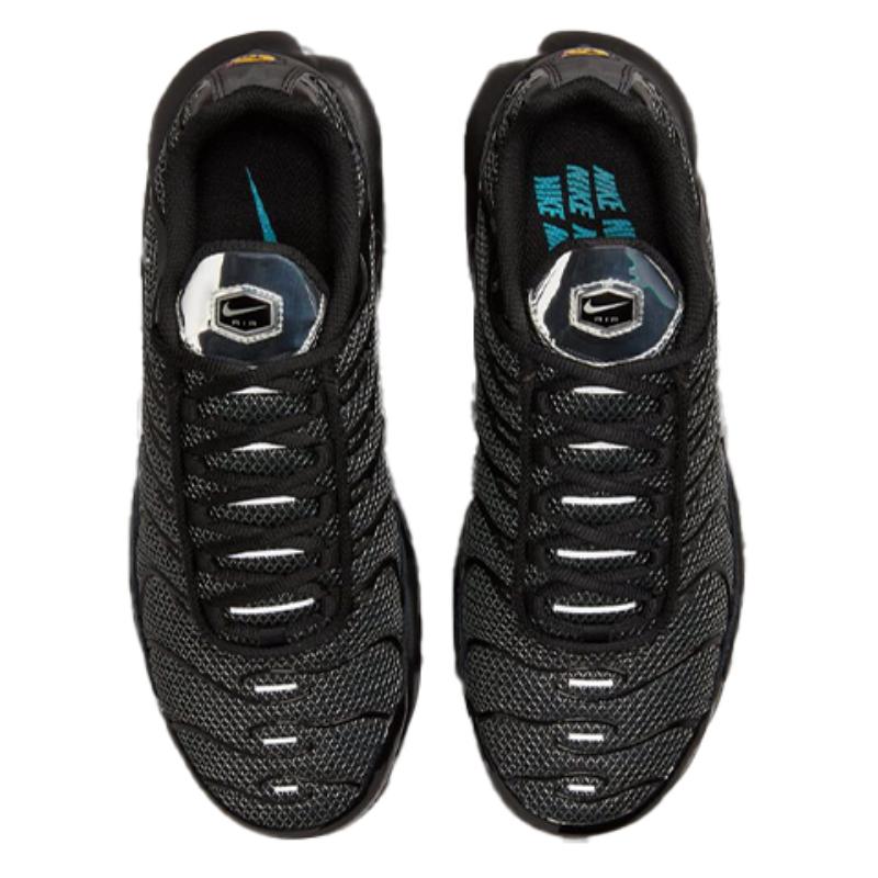 Nike Женские кроссовки Air Max Plus из черной замши с серебристыми деталями, повседневная обувь DQ0850-001