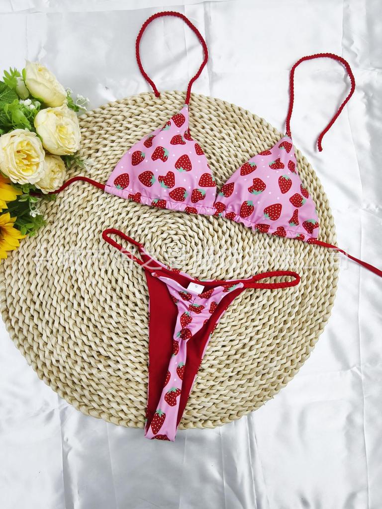 Европейский и американский новый плетеный треугольный купальник-бикини