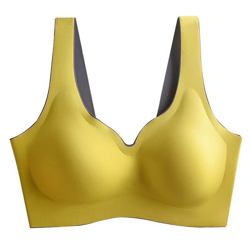 Latex Underwear Women Vest Thin Bra Without Marks Without Steel Ring Sports Sleep Bra