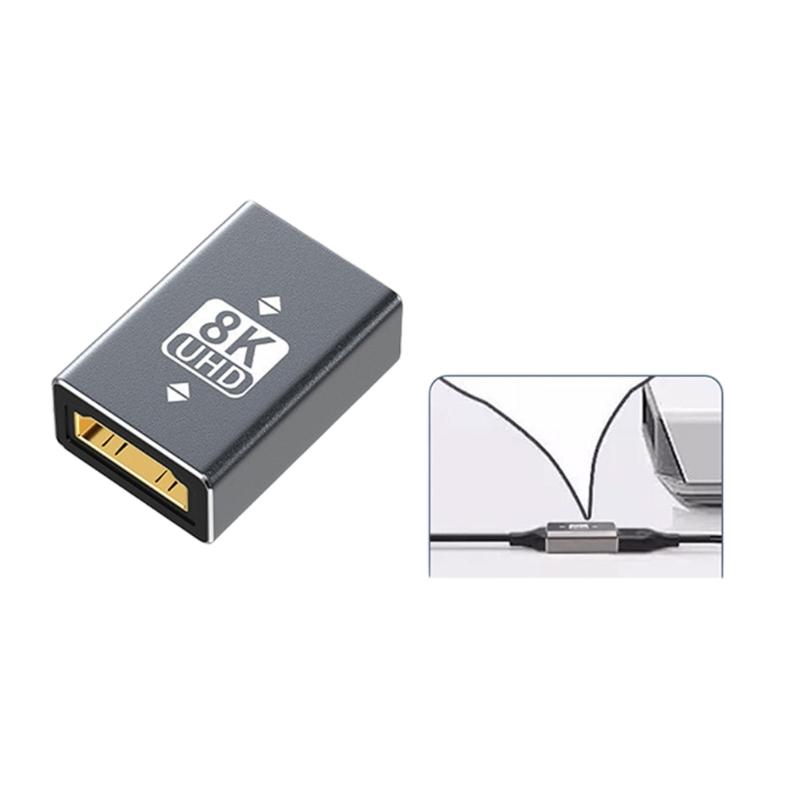 8K HDMI2.1 Адаптер с позолоченным портом и алюминиевым корпусом для стабильной передачи сигнала и долговечности