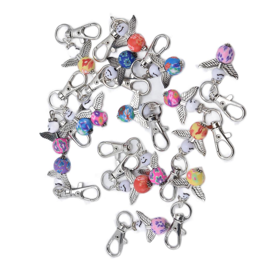 20PCS Cute Keychain Set with Cards Gift Bags for Baby Shower Bridal Shower Wedding Charm Party Favors