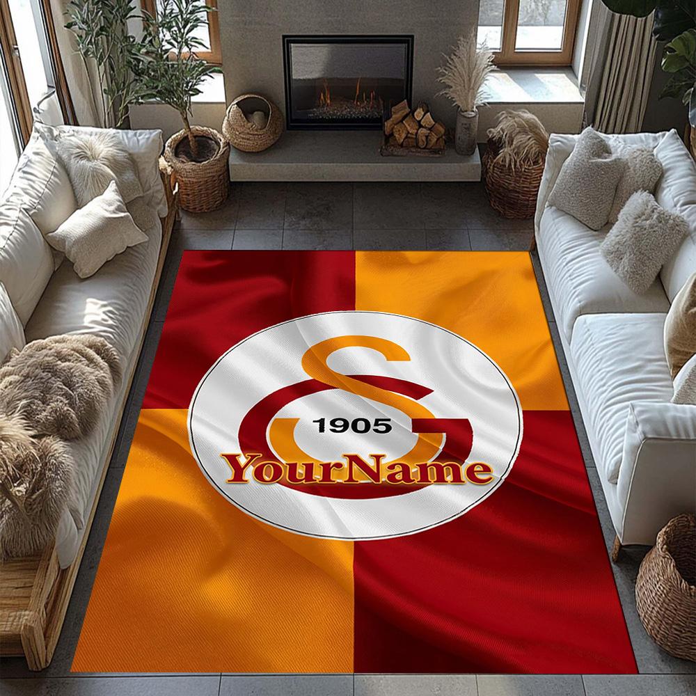 Galatasaray 23 Customize Your Name Floor Rug Office Rug Suitable for Kitchen Dining Room Entryway Game Room Antislip Carpet Decorate Offices