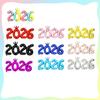Золотые фольгированные шары с цифрами 2026 для 2026 Нового года, Рождества, фестивальной вечеринки, украшения, рождественский домашний декор