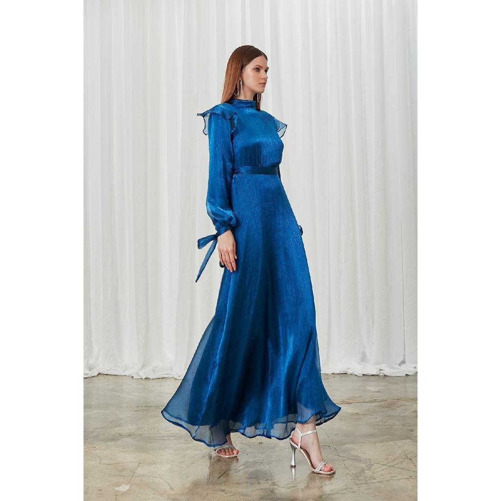 Темно-синее вечернее платье Mira