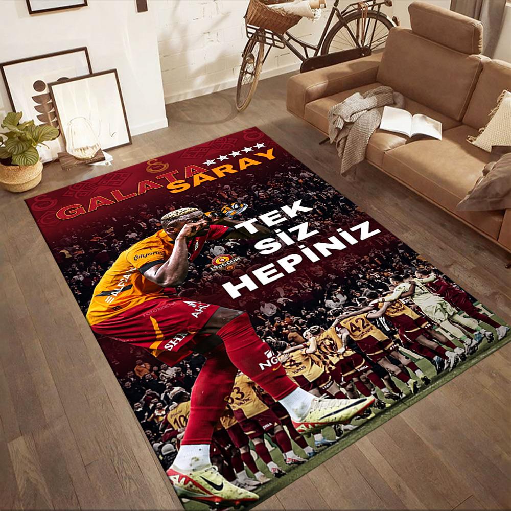 Galatasaray 103 Floor Rug Office Rug Perfect for Bedrooms Outdoor Balcony Entryway Anti-slip Rug Decorate Offices Best for Christmas