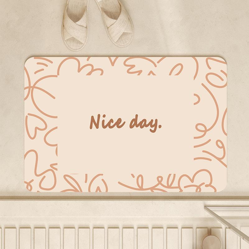 Bathroom Mats Kitchen Mats Doormats  Front Door Mats Dirt Repellent Non-Slip Floor Mat Shower Rugs Machine Washable