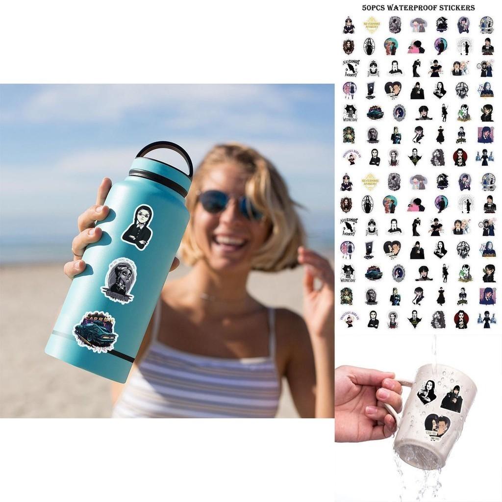 50 шт. Водонепроницаемые наклейки с Аддой Венсдей для украшения чемодана