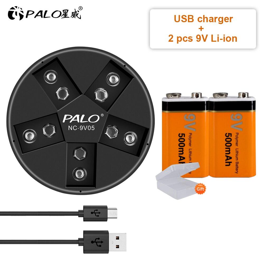PALO 500 мАч, 9 В, литий-ионная аккумуляторная батарея, 9 В, литиевая батарея для мультиметра, микрофона, игрушки, пульт дистанционного управления, КТВ