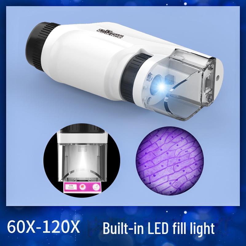 Детский портативный микроскоп для научных экспериментов: Цельная игрушка для юных школьников