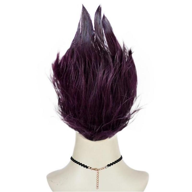 Женщины Данганронпа V3: Killing Harmony Momota Kaito темно-фиолетовый короткий парик из термостойкого волокна Dangan Ronpa, костюм, парики для косплея